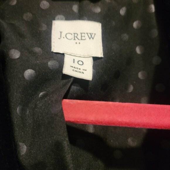 J. CREW SZ 10 Black Velvet Lined Blazer NEW without tags - Picture 4 of 5